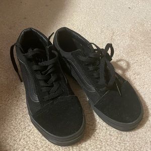 Black on black kids vans size 13 very gently used